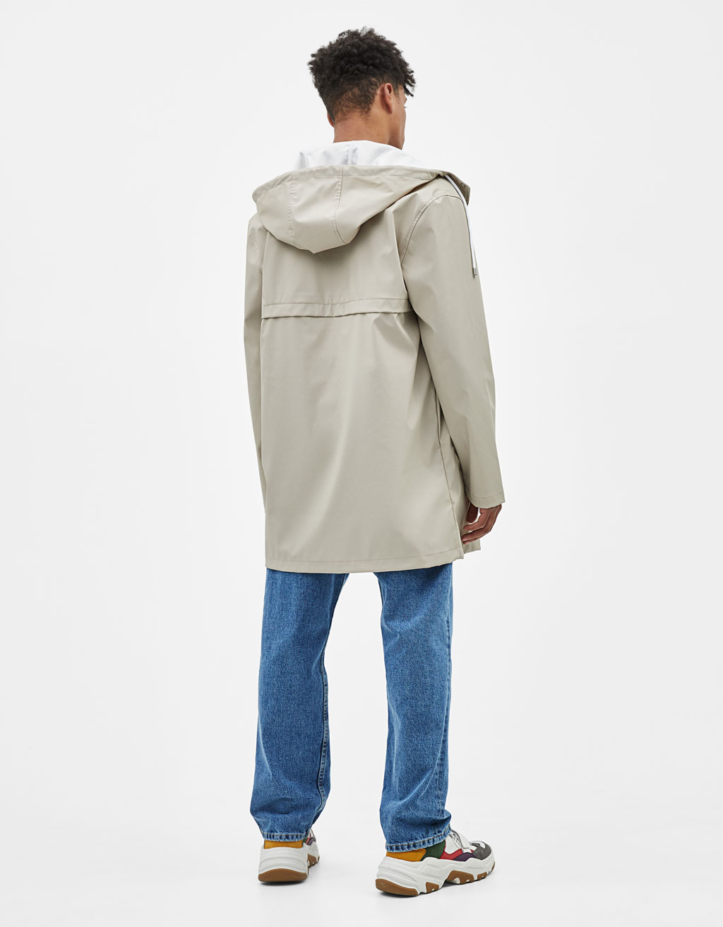 Raincoat with slogan print - obrazek 2