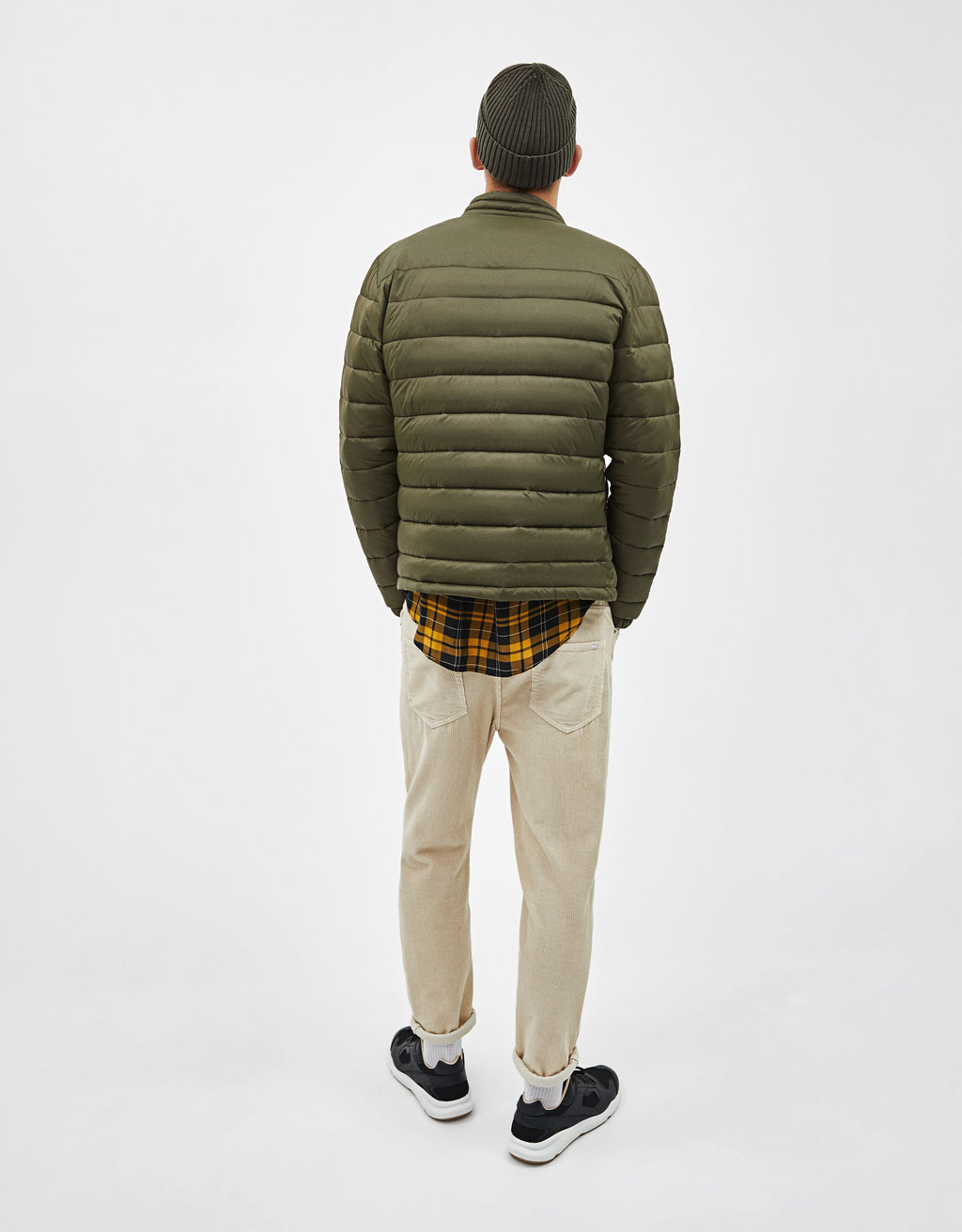 Khaki puffer jacket - obrazek 3