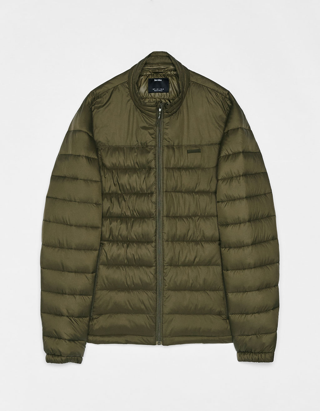 Khaki puffer jacket - obrazek 4
